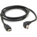 Кабель мультимедийный HDMI M to HDMI M 1.5m V1.4 90° corner black Merlion (YT-HDMI(M)/(M)HS-1.5m-90°)
