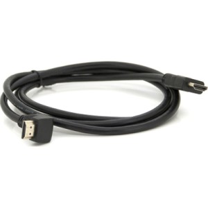 Кабель мультимедийный HDMI M to HDMI M 1.5m V1.4 90° corner black Merlion (YT-HDMI(M)/(M)HS-1.5m-90°)