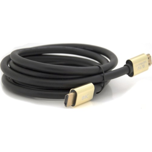 Кабель мультимедийный HDMI M to HDMI M 1.8m V2.1 8K black Merlion (YT-HDMI(M)/(M)8KV2.1-1.8m)