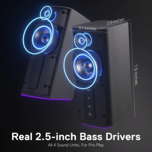 Акустическая система Redragon Connie GS814 RGB Bluetooth Black (71987)