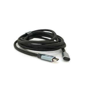 Дата кабель USB-C M/F 2.0m USB 3.2 Gen2 100W 10Gbps 4K60Hz black Voltronic (YT-TC-TC-EXB-2m)