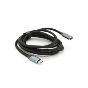 Дата кабель USB-C M/F 2.0m USB 3.2 Gen2 100W 10Gbps 4K60Hz black Voltronic (YT-TC-TC-EXB-2m)