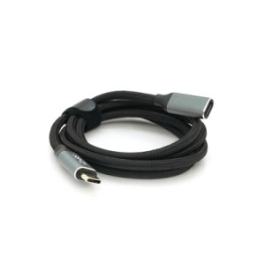Дата кабель USB-C M/F 1.0m USB 3.2 Gen2 100W 10Gbps 4K60Hz black Voltronic (YT-TC-TC-EXB-1m)