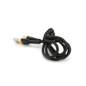 Дата кабель USB 2.0 AM to Lightning 1.0m 3.0A black gold PZX (V-165)