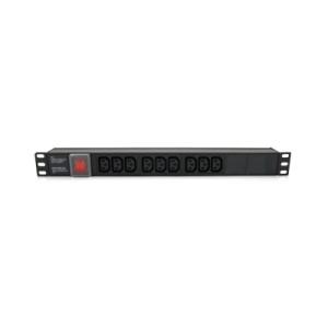 Силовой блок 19" 9 розеток С13, без кабеля, выключатель, металл. корпус Voltronic (PPX9PDUGR)