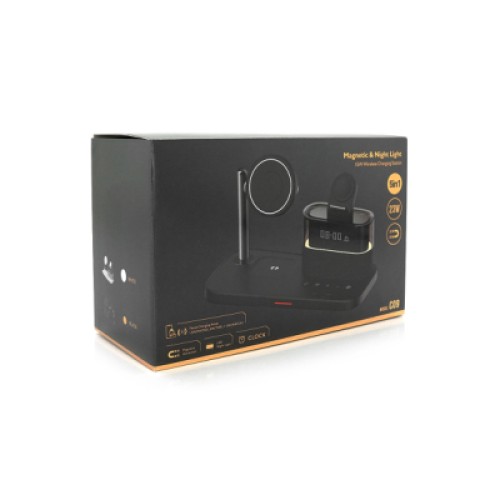 Зарядное устройство Voltronic 5-in-1 Wireless Charging Station Smartphone + Watch + Earbuds black (BZ/C-09)