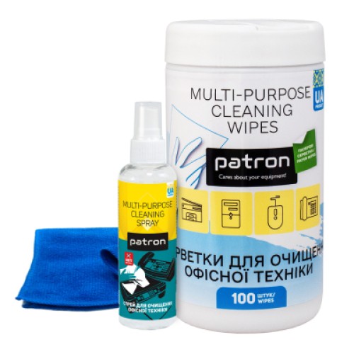 Универсальный чистящий набор Patron Spray for technique 100ml F3-009 +wipesF3-060 +microfi (CS-PN-BUNDL-16)