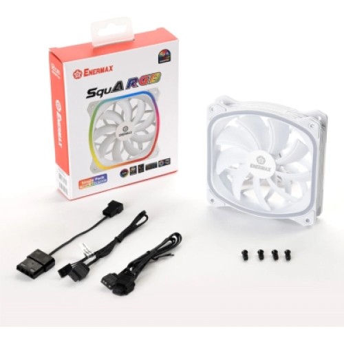 Кулер для корпуса Enermax SquA RGB White (UCSQARGB12P-W-SG)