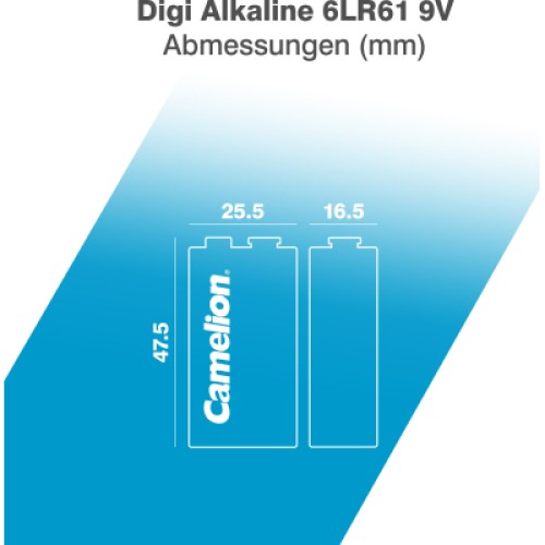 Батарейка Camelion Крона 6LR61 9V Digi Alkaline * 1 (6LR61-BP1DG)