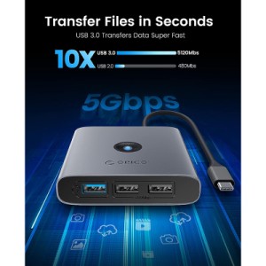 Концентратор Orico USB-C to 5-in-1 Docking Station 5Gbps (CA914227)