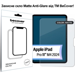Скло захисне BeCover Matte Anti-Glare Apple iPad Pro 11" M4 2024 (713707)
