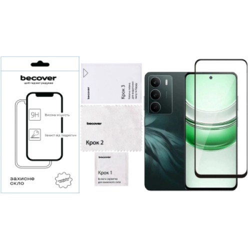 Стекло защитное BeCover Realme C71 Black (713728)