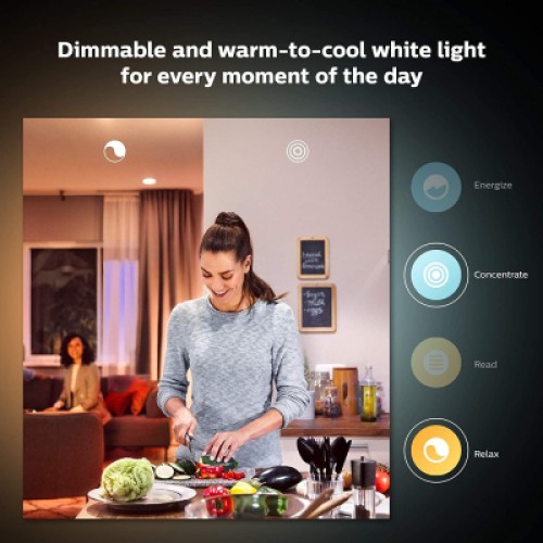 Умная лампочка Philips GU10 5W(50Вт) 2200K-6500K Tunable white ZigBee Bluetooth (929001953309)