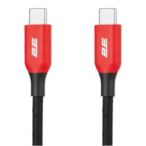 Дата кабель USB-C to USB-C 1.0m 100W black 2E (2E-CC100-WH)
