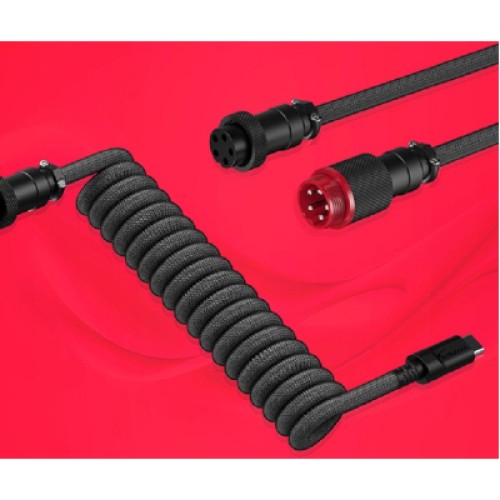 Дата кабель USB 2.0 AM to USB-C 1.37m coiled gray-black HyperX (6J679AA)