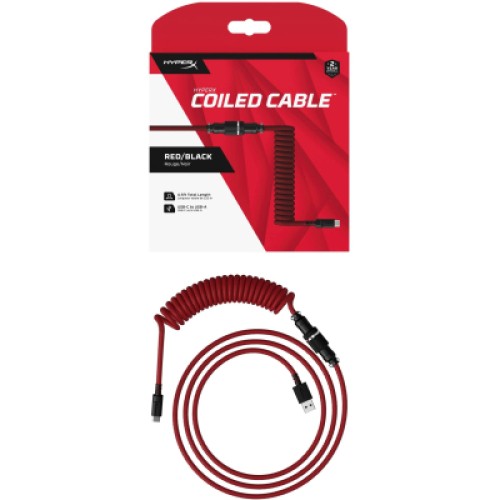 Дата кабель USB 2.0 AM to USB-C 1.37m coiled black HyperX (6J677AA)