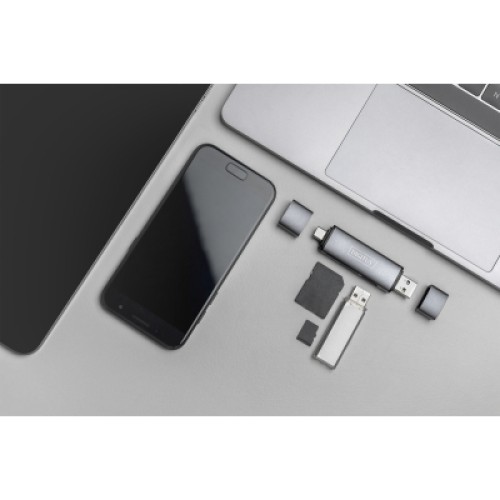 Считыватель флеш-карт Digitus USB-C/USB 3.0 SD/MicroSD (DA-70886)