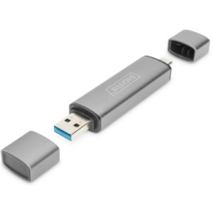 Считыватель флеш-карт Digitus USB-C/USB 3.0 SD/MicroSD (DA-70886)