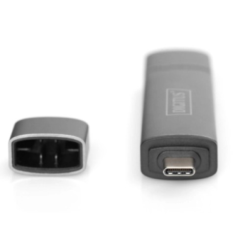Считыватель флеш-карт Digitus USB-C/USB 3.0 SD/MicroSD (DA-70886)