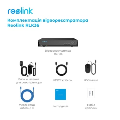 Регистратор для видеонаблюдения Reolink RLN36