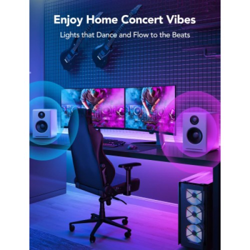Светодиодная лента Govee H100E LED Compatible extension of H61E1, 1.0m, RGBIC , WI-FI/Bluetooth, white (H100E0D1)