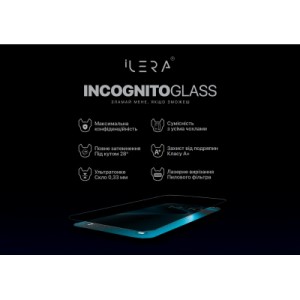Скло захисне iLera DeLuxe Incognito iPhone 16E/14/13/13 Pro (ILDELINC16E)