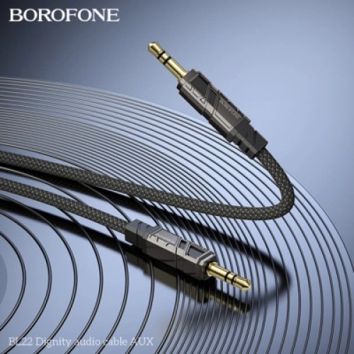 Кабель мультимедийный 3.5mm M to 3.5mm M 1.0m black BOROFONE (6941991117725)