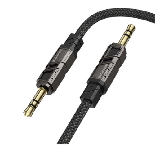Кабель мультимедийный 3.5mm M to 3.5mm M 1.0m black BOROFONE (6941991117725)