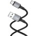 Дата кабель USB 2.0 AM to USB-C 1.0m 3A black BOROFONE (6974443386417)