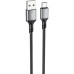 Дата кабель USB 2.0 AM to USB-C 1.0m 3A black BOROFONE (6974443386417)
