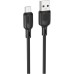 Дата кабель USB 2.0 AM to USB-C 1.0m 60W silicone black BOROFONE (6941991115455)