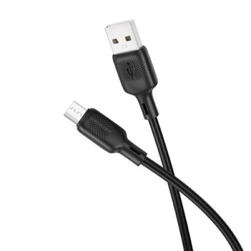 Дата кабель USB 2.0 AM to USB-C 1.0m 60W silicone black BOROFONE (6941991115455)