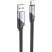 Дата кабель USB 2.0 AM to USB-C 1.2m 5A nylon black HOCO (6942007605007)