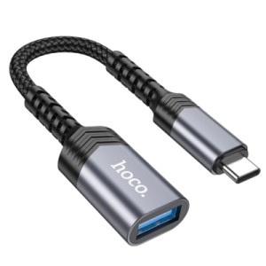 Перехідник OTG USB 3.0 AF to USB-C gray HOCO (6942007608848)