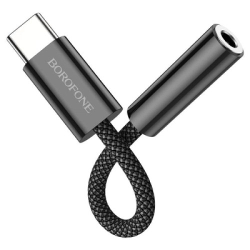 Переходник USB-C to 3.5mm F 0.10m black BOROFONE (6974443385069)