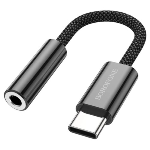 Переходник USB-C to 3.5mm F 0.10m black BOROFONE (6974443385069)