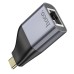 Переходник USB-C to RJ45 Ethernet 100Mbps gray HOCO (6942007645607)