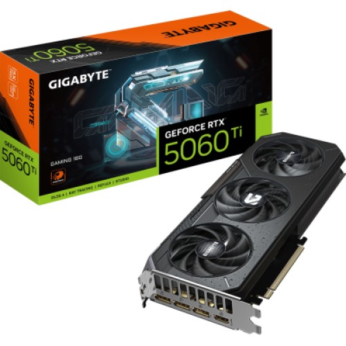 Видеокарта GIGABYTE GeForce RTX5060Ti 16Gb GAMING (GV-N506TGAMING-16GD)