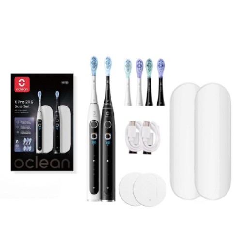 Электрическая зубная щетка Oclean X Pro 20 S Duo Set White+Black (6970810556919)