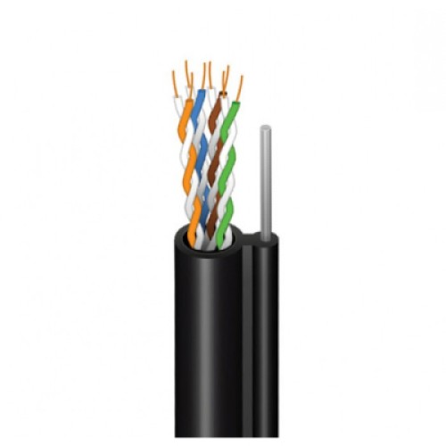 Кабель сетевой FinMark FTP CAT5e 4P 24AWG PE-MR B 305m Drum, внешний, трос 7х0,5 мм (279681)