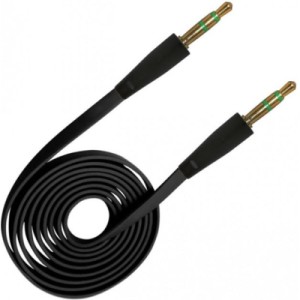 Кабель мультимедийный 3.5mm M to 3.5mm M 1.0m flat black XoKo (AUX-010-BK)