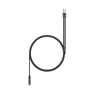Кабель мультимедийный 3.5mm F to 2x3.5mm M 0.4m (4pin) black XoKo (AC-009)