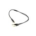 Кабель мультимедийный 3.5mm F to 2x3.5mm M 0.4m (4pin) black XoKo (AC-009)