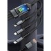 Дата кабель USB 2.0 AM to Lightning + Micro 5P + USB-C 1.2m 100W nylon black XoKo (SC-3100)
