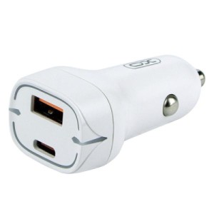 Зарядное устройство XO 1xUSB QC3.0 + 1xUSB-C PD20W white (CC37-WH)