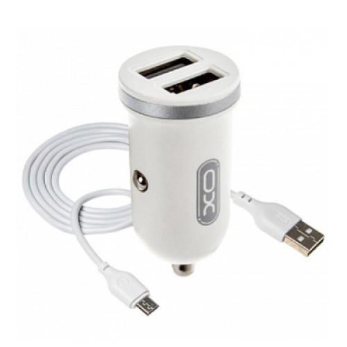 Зарядное устройство XO 2xUSB 2.1A + cable USB to Micro 5P white (TZ08-M-WH)