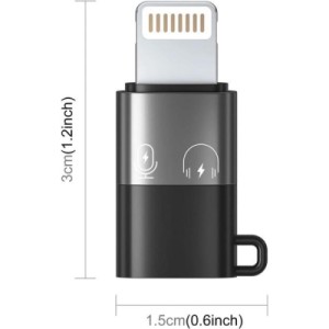 Переходник USB-C F to Lightning M charger-audio XoKo (AC-029)