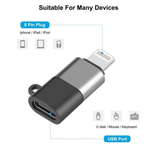 Переходник USB-C F to Lightning M charger-audio XoKo (AC-029)