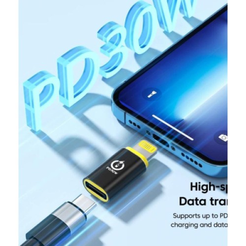 Переходник USB-C F to Lightning M 30W black XoKo (AC-033)