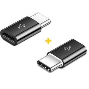 Переходник Micro 5P F to USB-C M 2PCS black XoKo (XK-AC014-BK2)